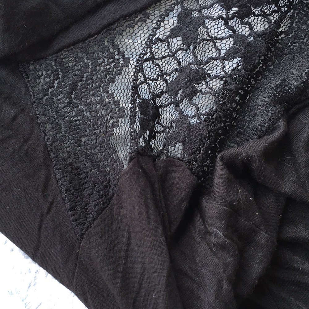 SOLD 🔴 Bella D. | Black Cardigan with Lace - Picture 7 of 8